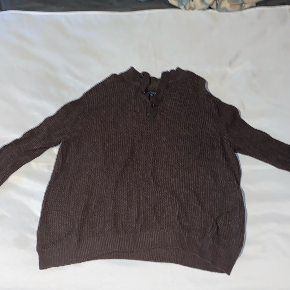Croft & Barrow Brown V-Neck Sweater